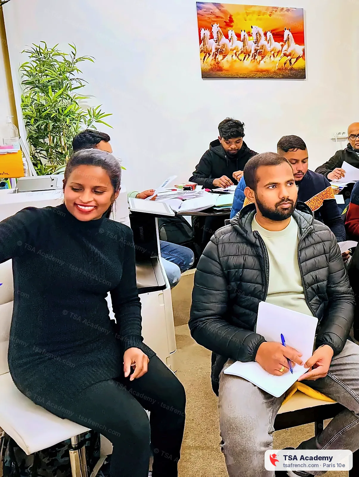 Students in class at TSA Academy